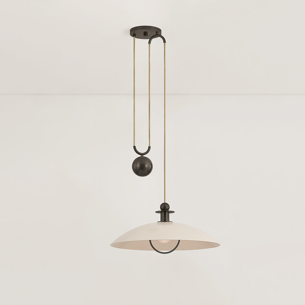 Mitzi by Hudson Valley Lighting Dottie Pendant in True Bronze / Soft Bisque, detail view 4