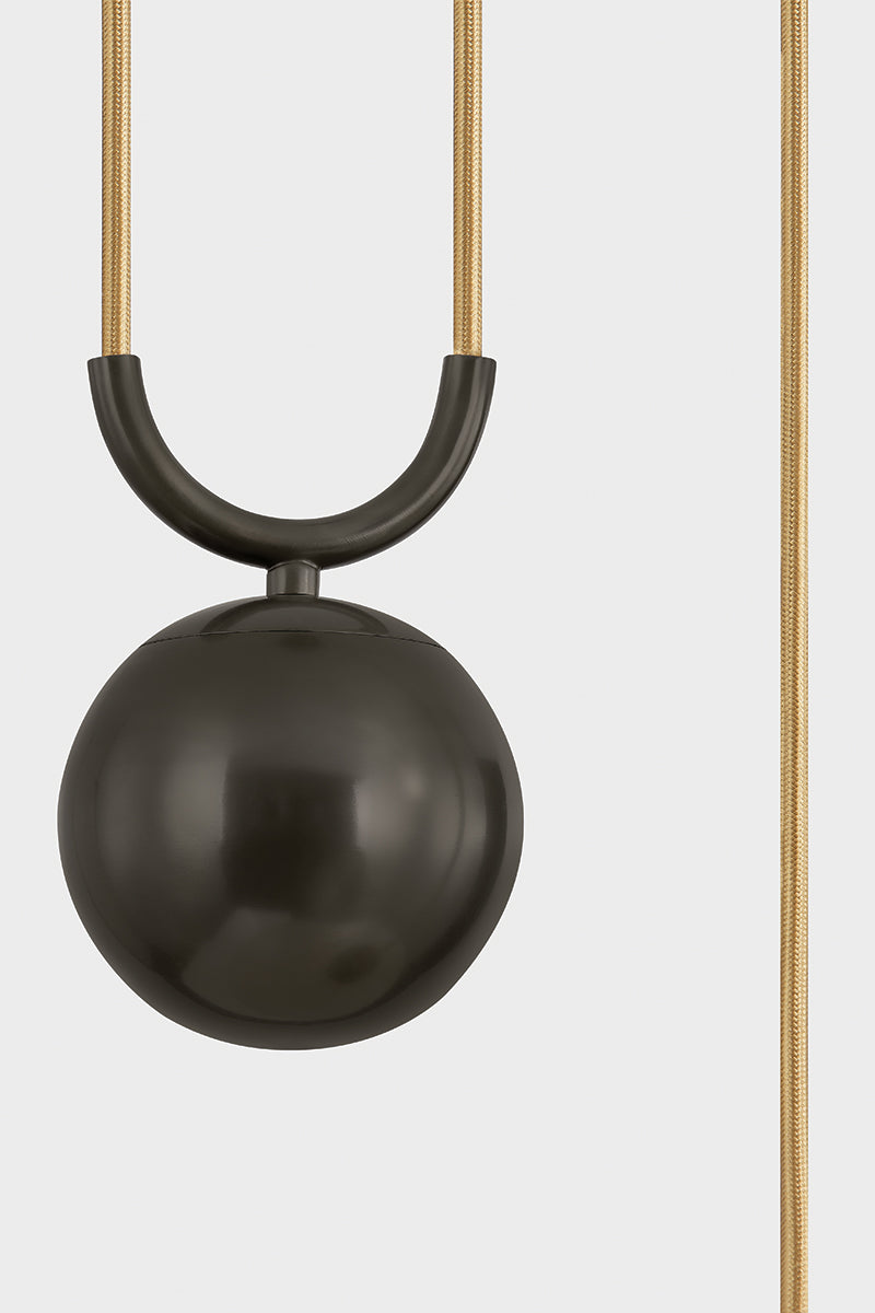 Mitzi by Hudson Valley Lighting Dottie Pendant in True Bronze / Soft Bisque, detail view 5