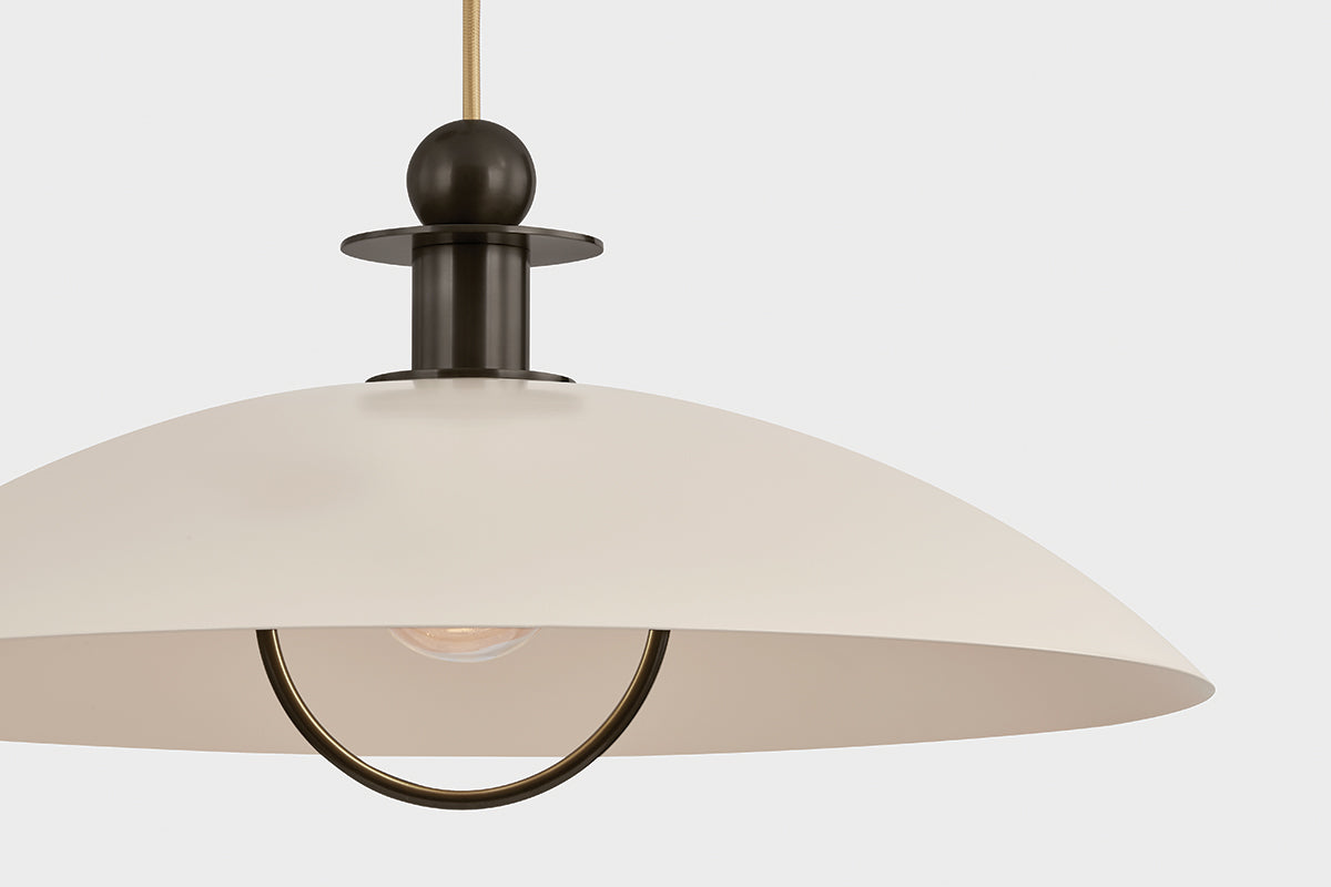 Mitzi by Hudson Valley Lighting Dottie Pendant in True Bronze / Soft Bisque, detail view 6