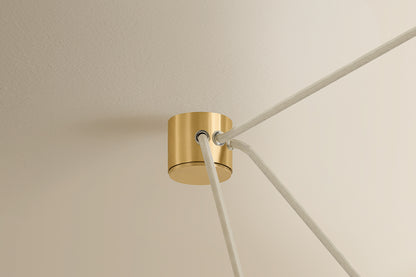 Mitzi by Hudson Valley Lighting Eileen Chandelier in Aged Brass / Cappuccino Swirl Etched Inside, detail view 2