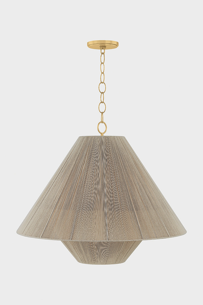 Mitzi by Hudson Valley Lighting Eleanor Large Pendant in Aged Brass, detail view 1