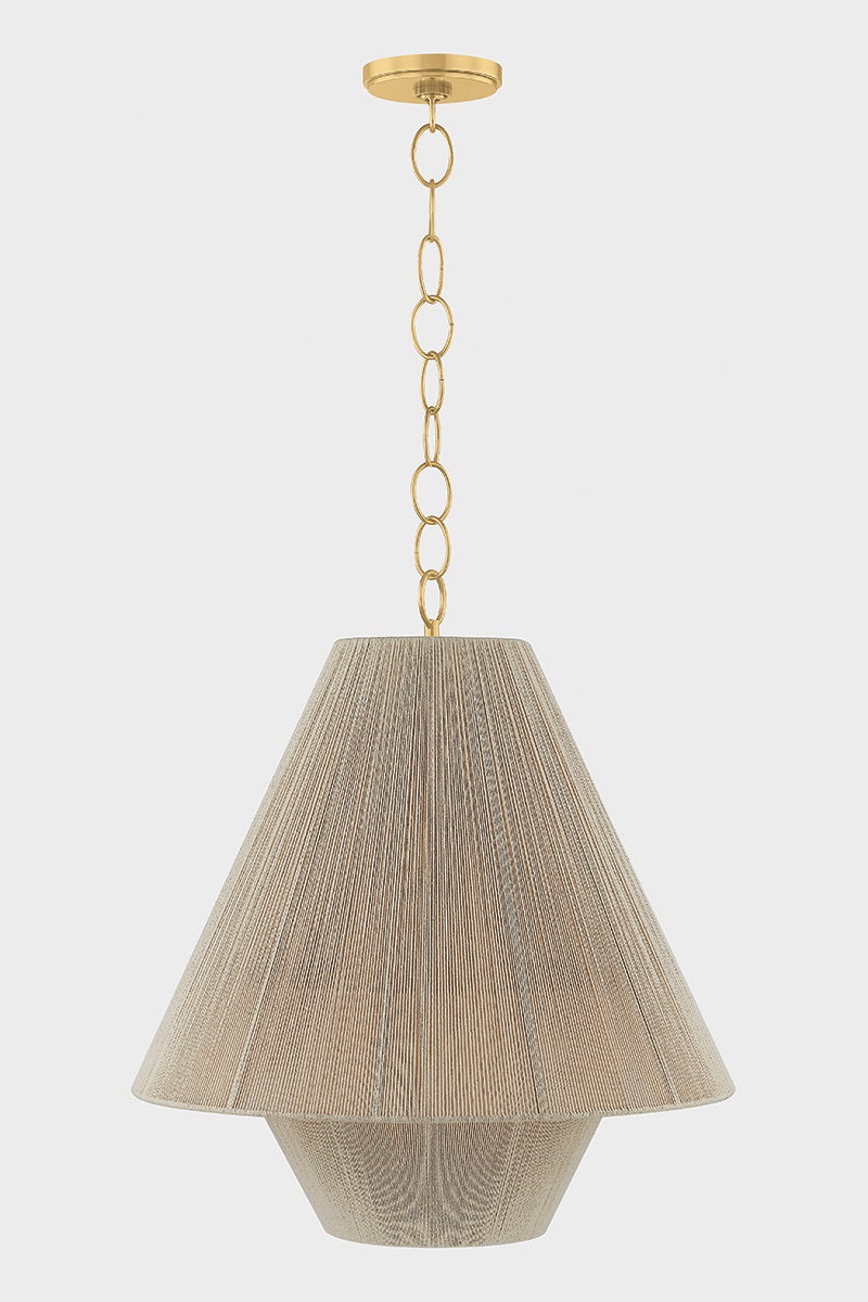Mitzi by Hudson Valley Lighting Eleanor Small Pendant in Aged Brass, detail view 1