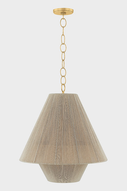 Mitzi by Hudson Valley Lighting Eleanor Small Pendant in Aged Brass, detail view 1