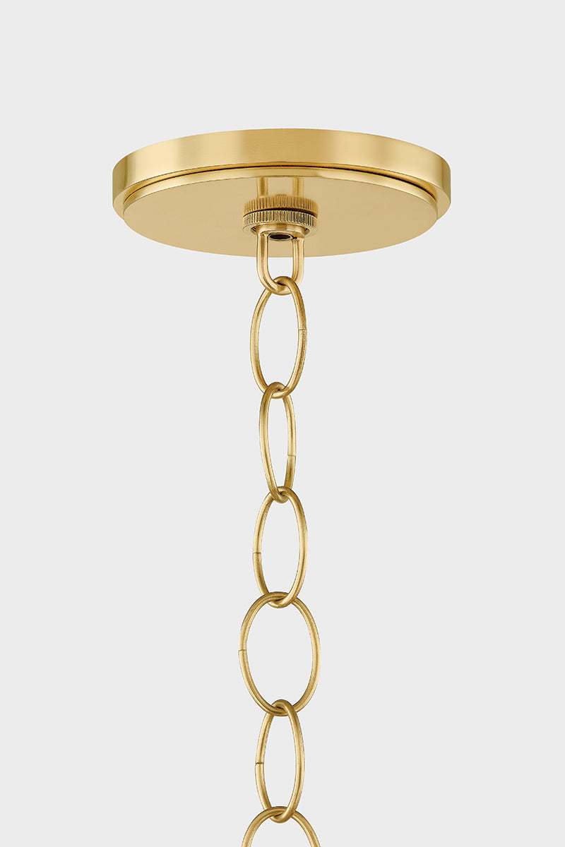 Mitzi by Hudson Valley Lighting Eleanor Large Pendant in Aged Brass, detail view 2