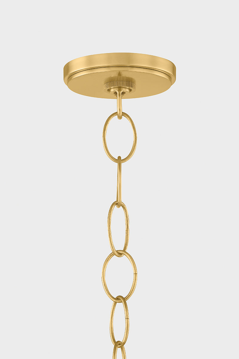 Mitzi by Hudson Valley Lighting Eleanor Small Pendant in Aged Brass, detail view 2