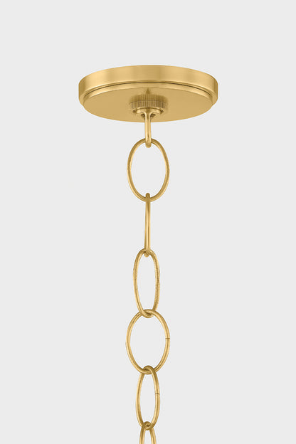 Mitzi by Hudson Valley Lighting Eleanor Small Pendant in Aged Brass, detail view 2