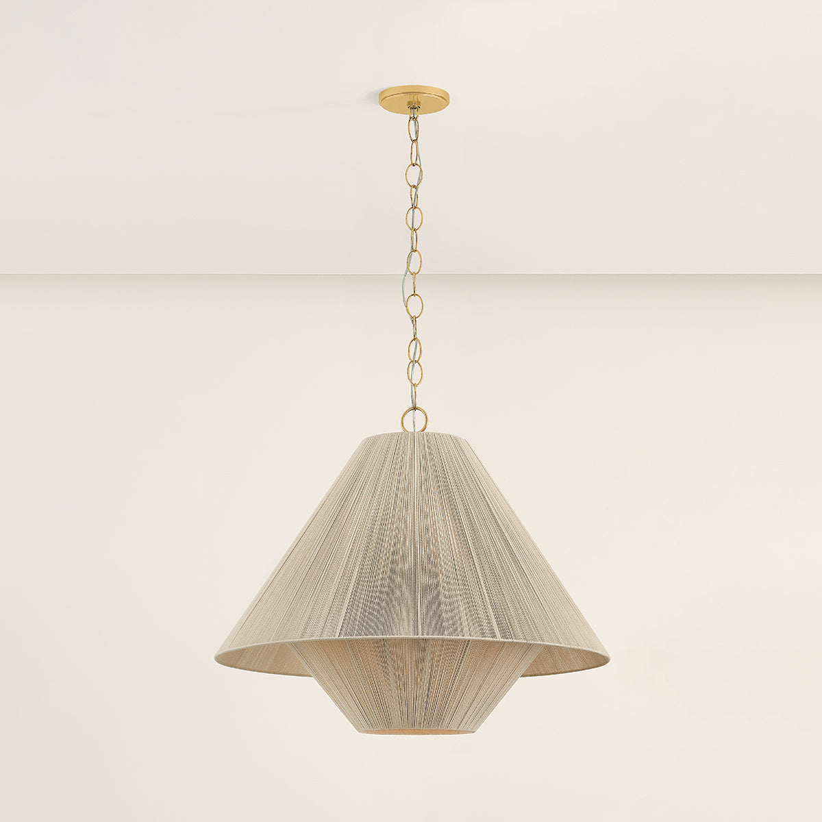 Mitzi by Hudson Valley Lighting Eleanor Large Pendant in Aged Brass, detail view 3