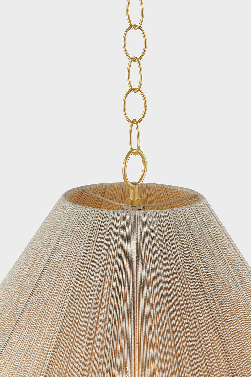 Mitzi by Hudson Valley Lighting Eleanor Large Pendant in Aged Brass, detail view 4