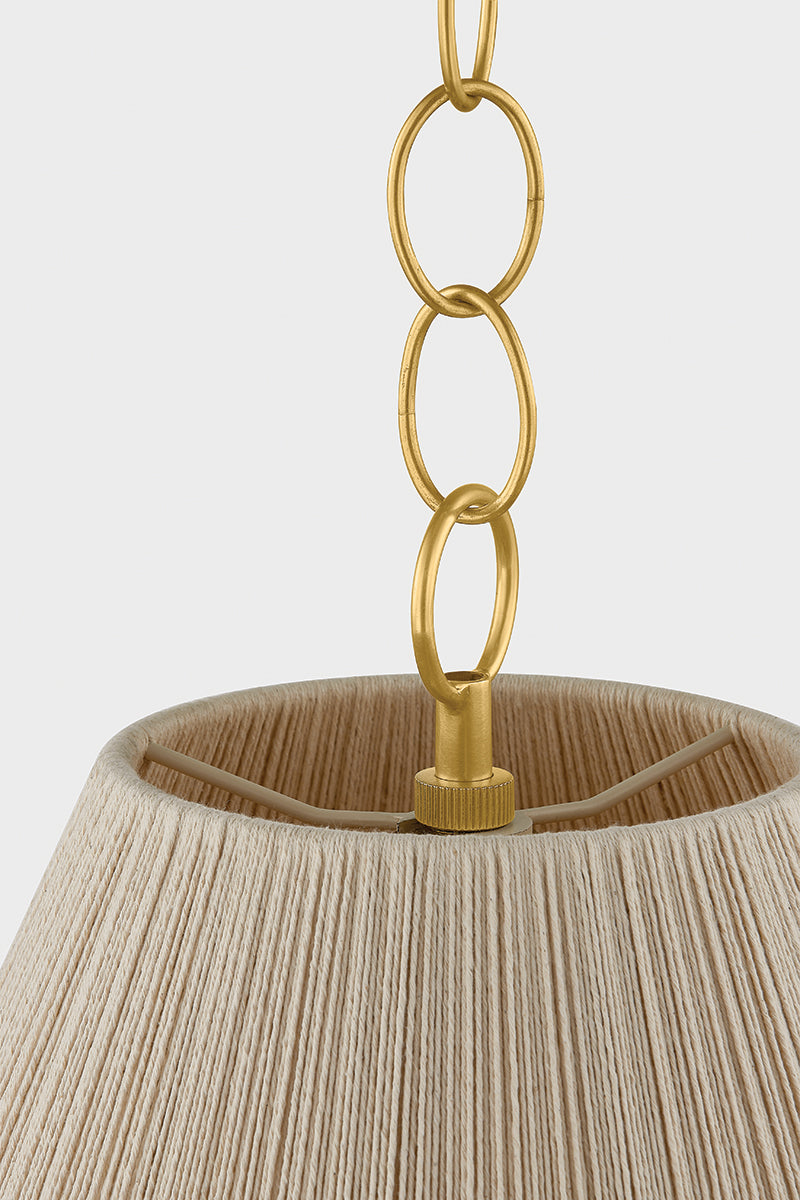 Mitzi by Hudson Valley Lighting Eleanor Small Pendant in Aged Brass, detail view 4