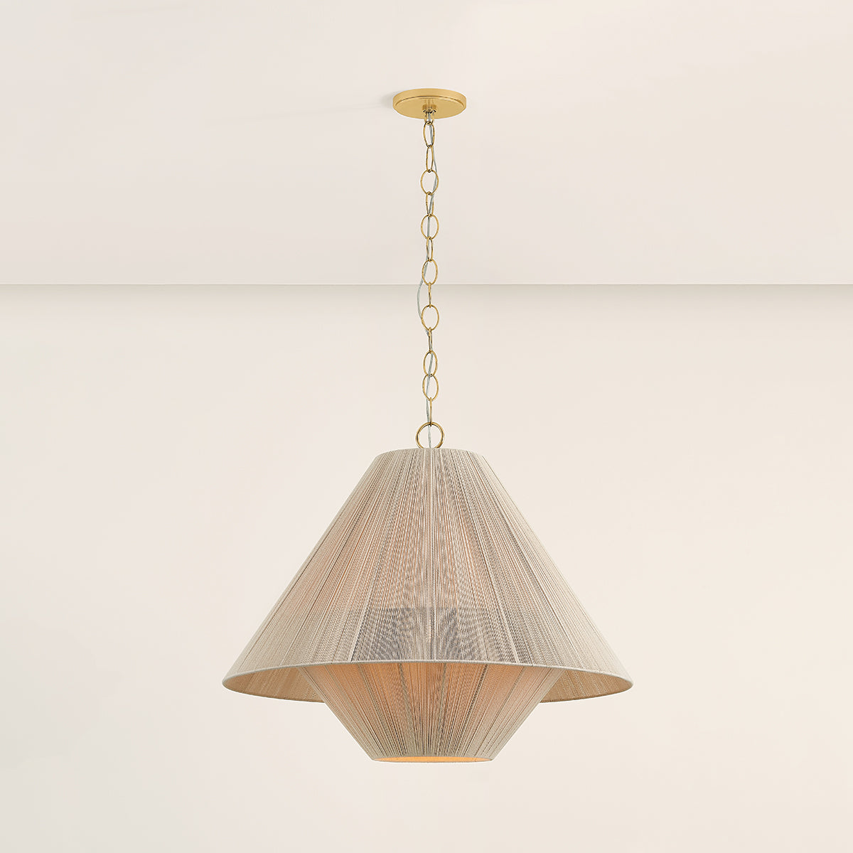 Mitzi by Hudson Valley Lighting Eleanor Large Pendant in Aged Brass, detail view 5