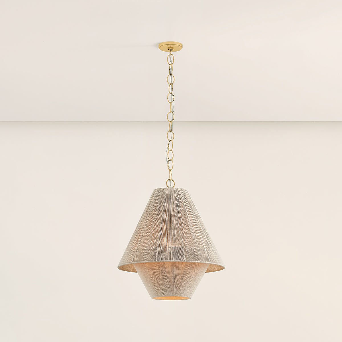 Mitzi by Hudson Valley Lighting Eleanor Small Pendant in Aged Brass, detail view 5