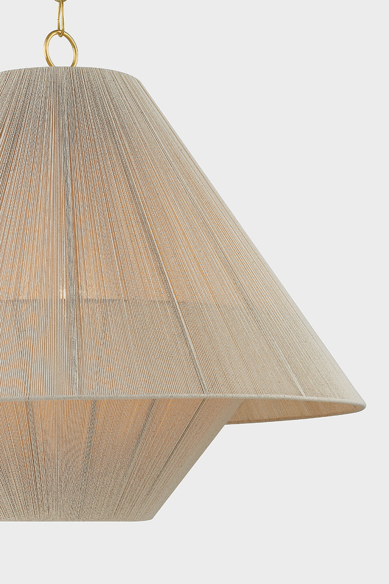 Mitzi by Hudson Valley Lighting Eleanor Large Pendant in Aged Brass, detail view 6