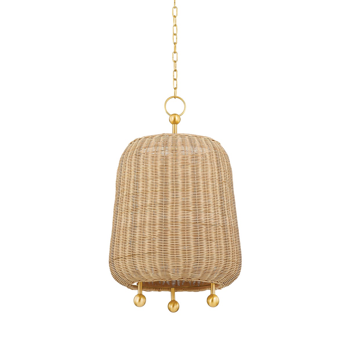 Mitzi by Hudson Valley Lighting Elena Large Pendant in Aged Brass