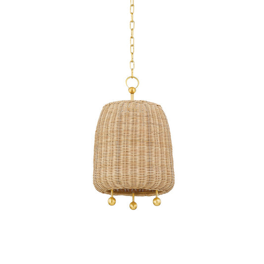 Mitzi by Hudson Valley Lighting Elena Small Pendant in Aged Brass