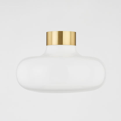 Mitzi by Hudson Valley Lighting Eliana Flush Mount in Aged Brass, detail view 1
