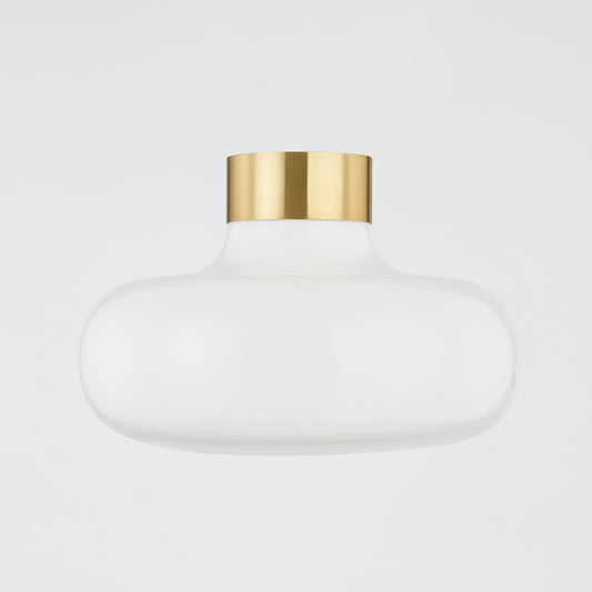 Mitzi by Hudson Valley Lighting Eliana Flush Mount in Aged Brass, detail view 1