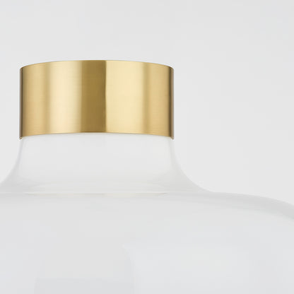 Mitzi by Hudson Valley Lighting Eliana Flush Mount in Aged Brass, detail view 2