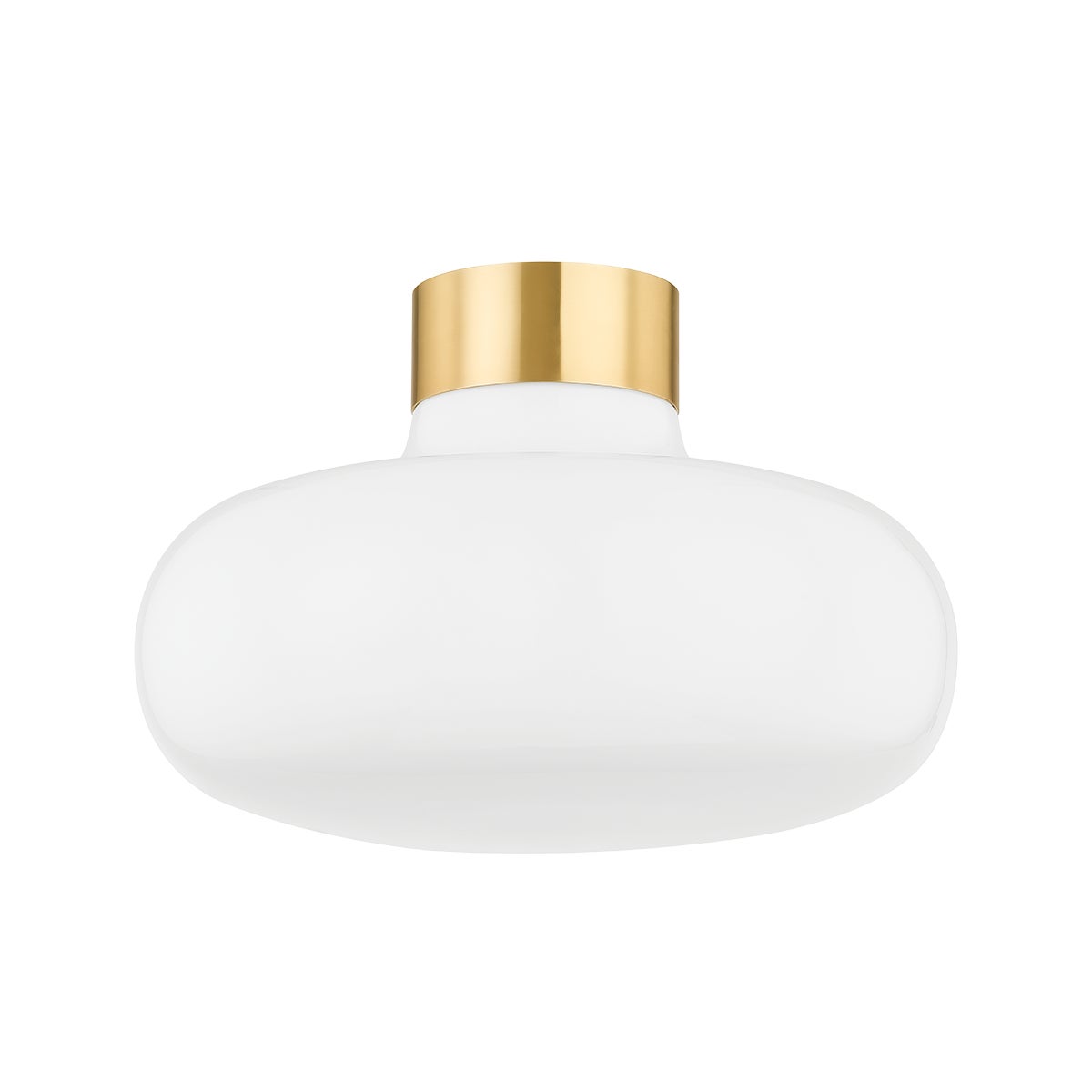 Mitzi by Hudson Valley Lighting Eliana Flush Mount in Aged Brass