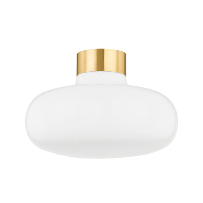 Mitzi by Hudson Valley Lighting Eliana Flush Mount in Aged Brass