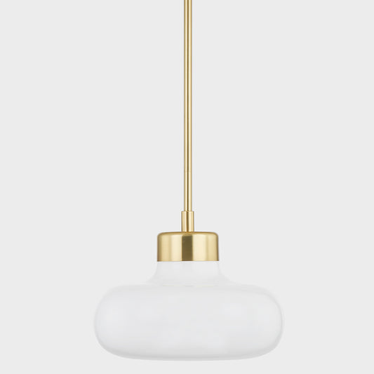 Mitzi by Hudson Valley Lighting Eliana Pendant in Aged Brass, detail view 1