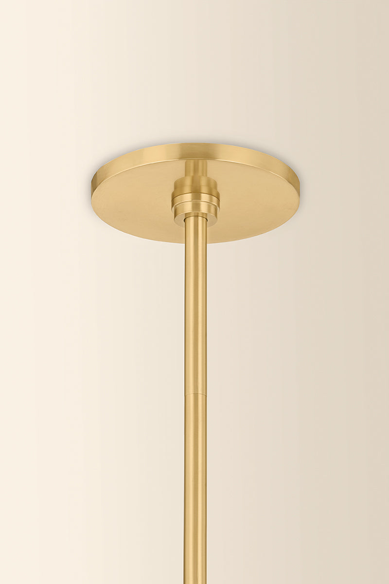 Mitzi by Hudson Valley Lighting Elise Large Pendant in Aged Brass, detail view 1