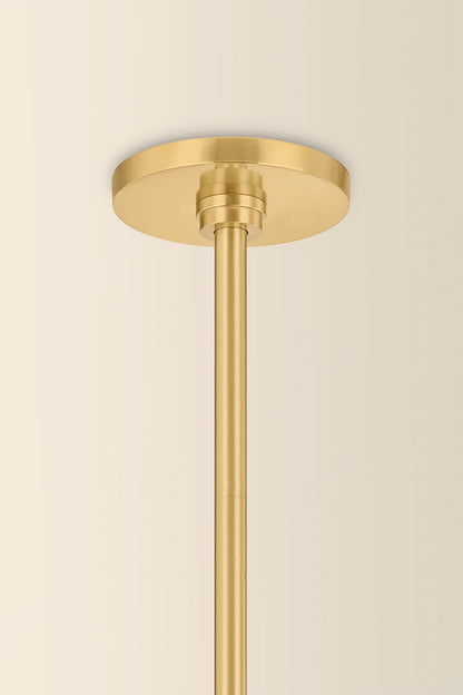 Mitzi by Hudson Valley Lighting Elise Small Pendant in Aged Brass, detail view 1