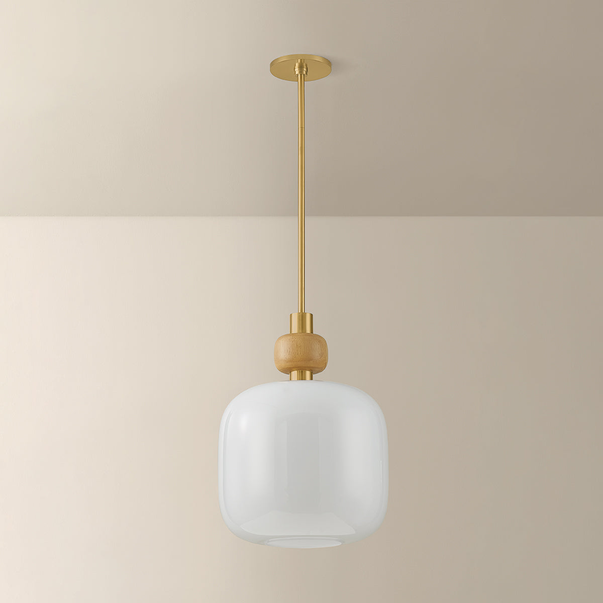 Mitzi by Hudson Valley Lighting Elise Large Pendant in Aged Brass, detail view 3