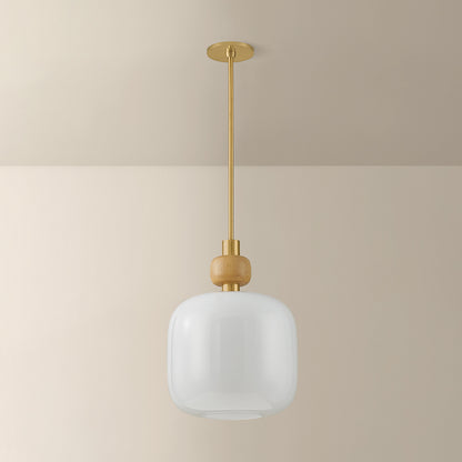 Mitzi by Hudson Valley Lighting Elise Large Pendant in Aged Brass, detail view 3