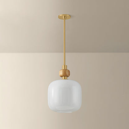 Mitzi by Hudson Valley Lighting Elise Small Pendant in Aged Brass, detail view 3