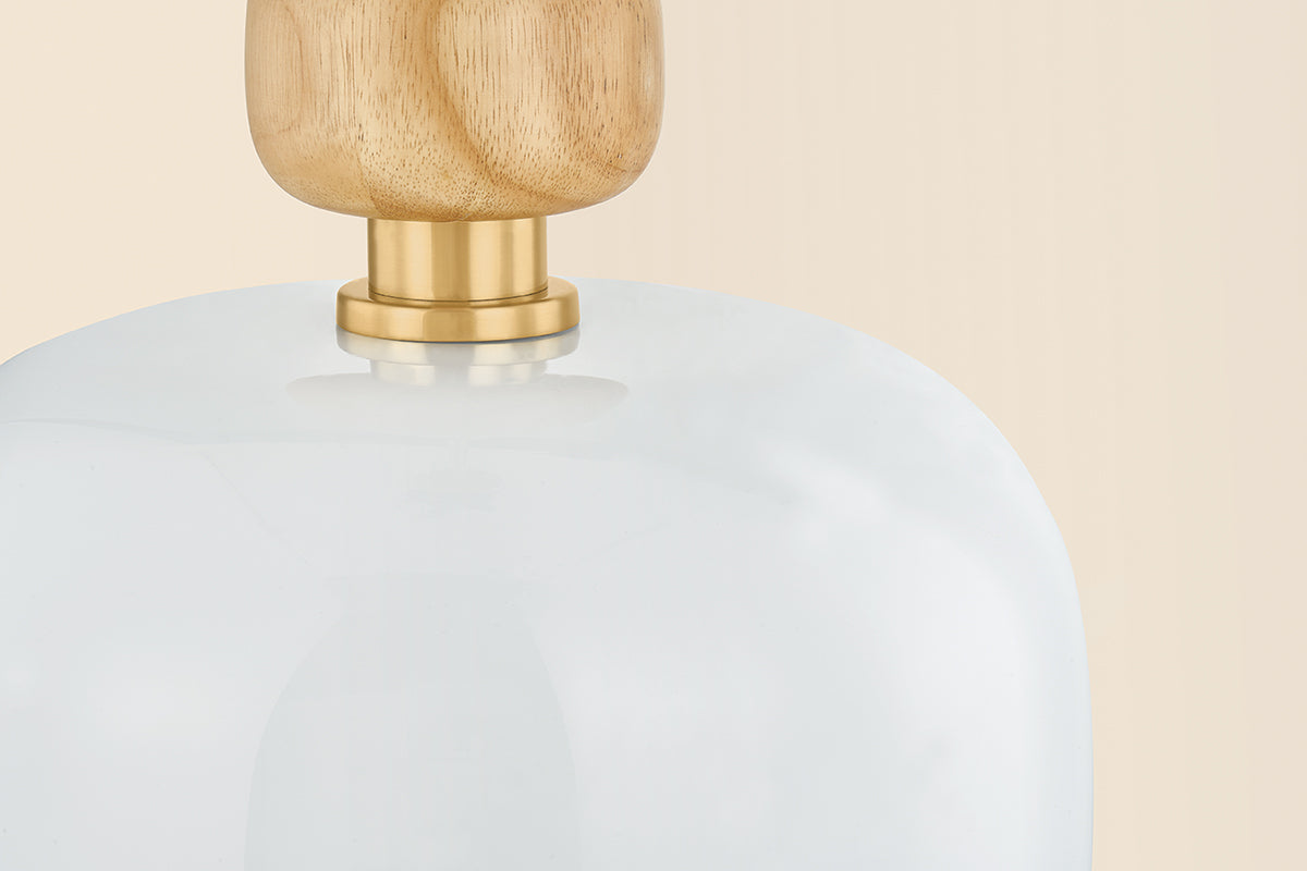 Mitzi by Hudson Valley Lighting Elise Large Pendant in Aged Brass, detail view 4