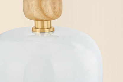 Mitzi by Hudson Valley Lighting Elise Large Pendant in Aged Brass, detail view 4