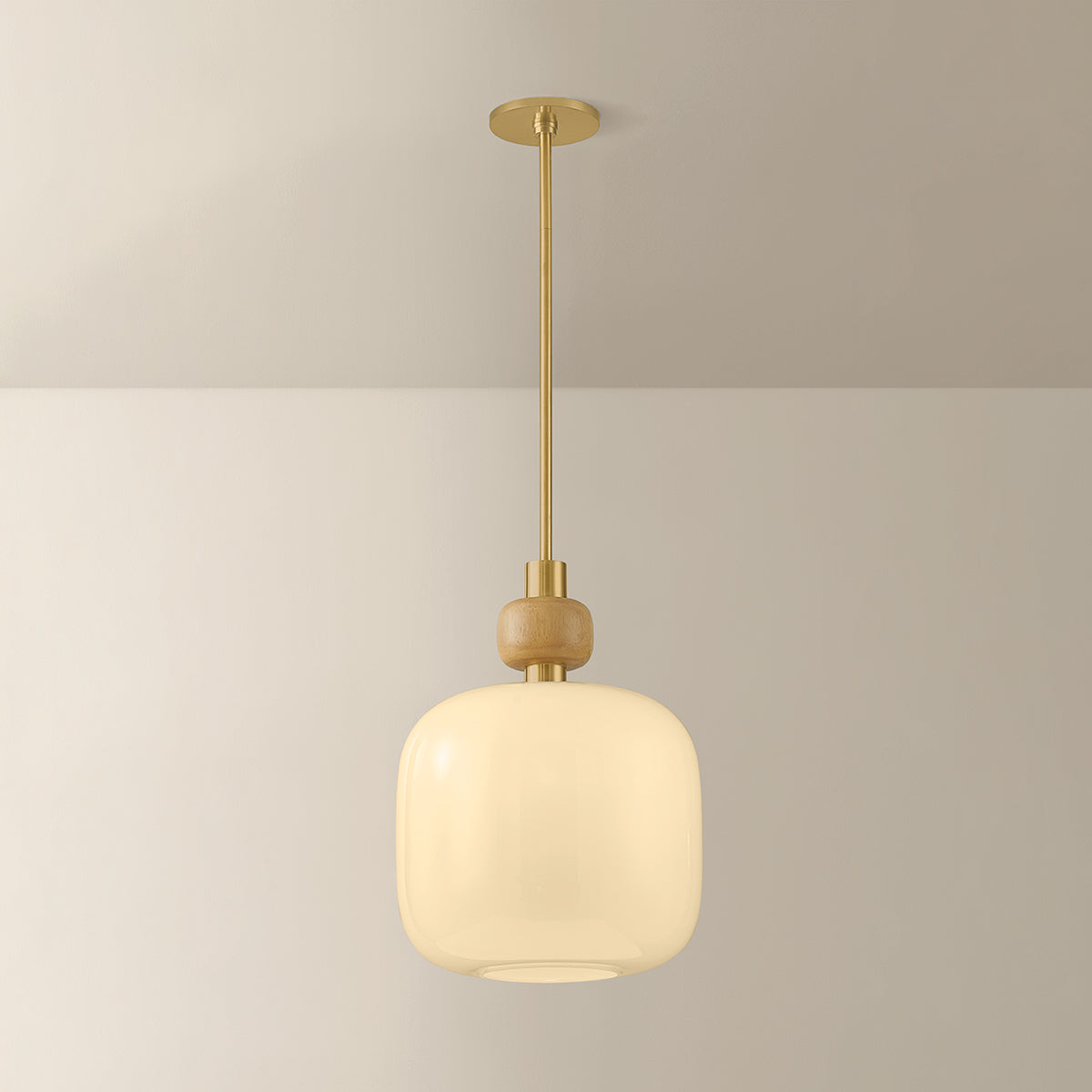 Mitzi by Hudson Valley Lighting Elise Large Pendant in Aged Brass, detail view 5