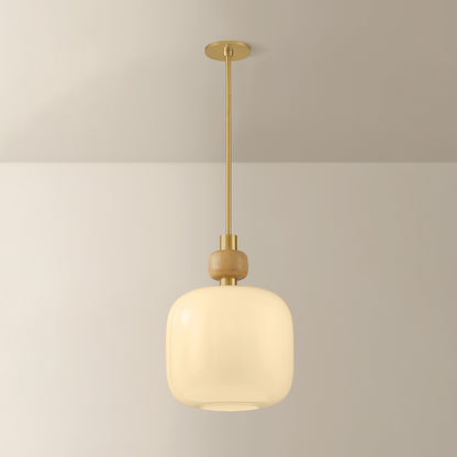 Mitzi by Hudson Valley Lighting Elise Large Pendant in Aged Brass, detail view 5