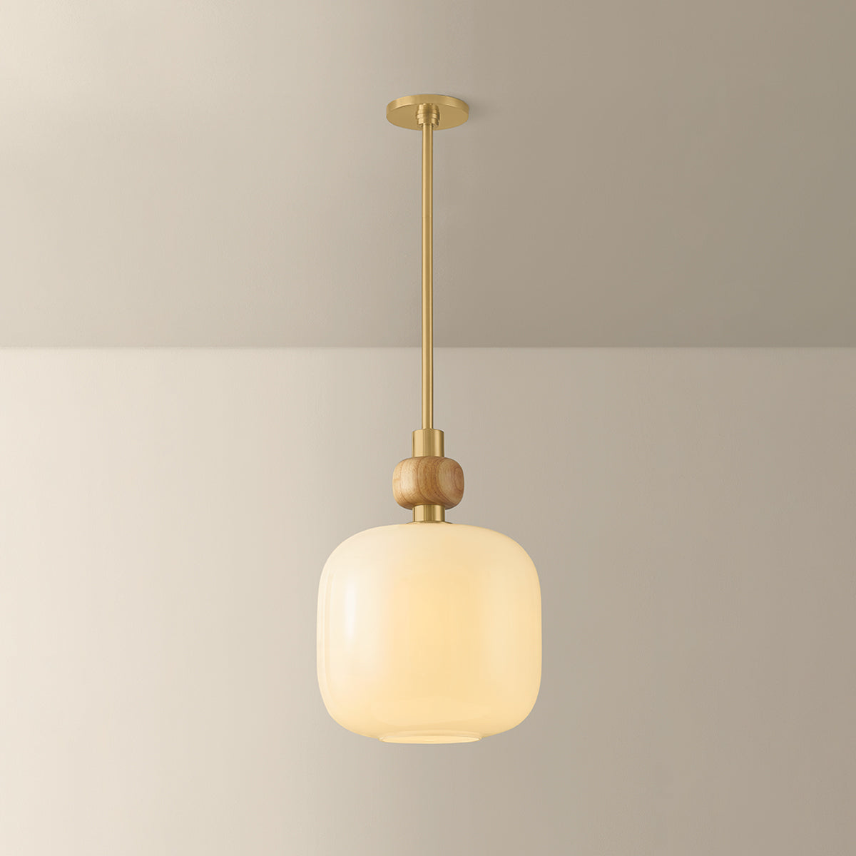 Mitzi by Hudson Valley Lighting Elise Small Pendant in Aged Brass, detail view 5