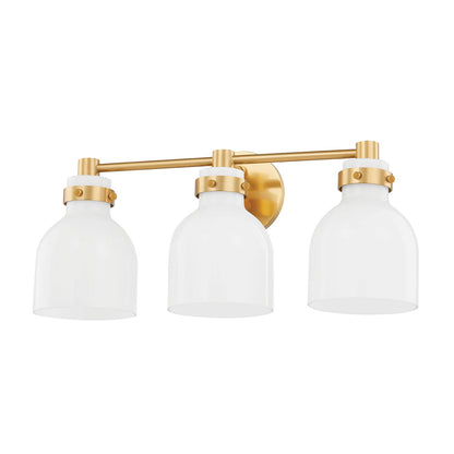 Mitzi by Hudson Valley Lighting Elli 3-Light Vanity Light in Aged Brass
