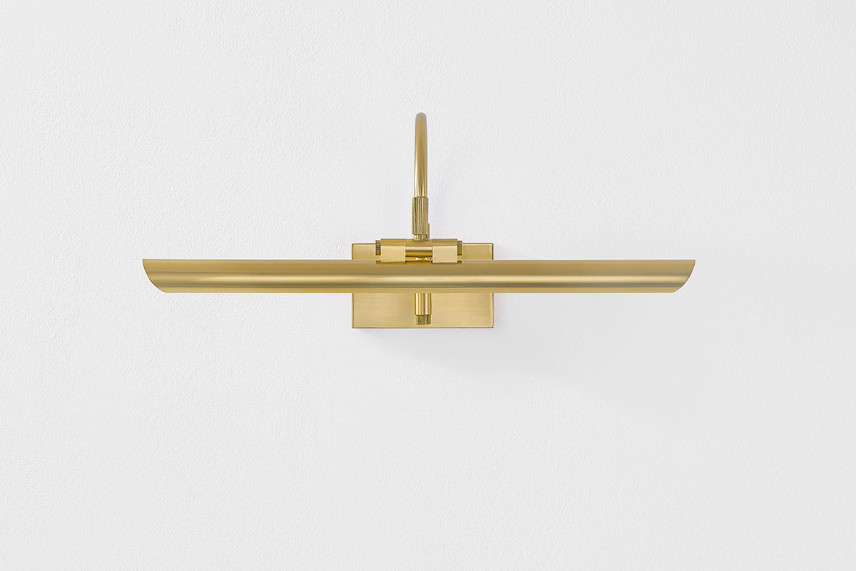 Mitzi by Hudson Valley Lighting Elowen Small Picture Light in Aged Brass, detail view 1