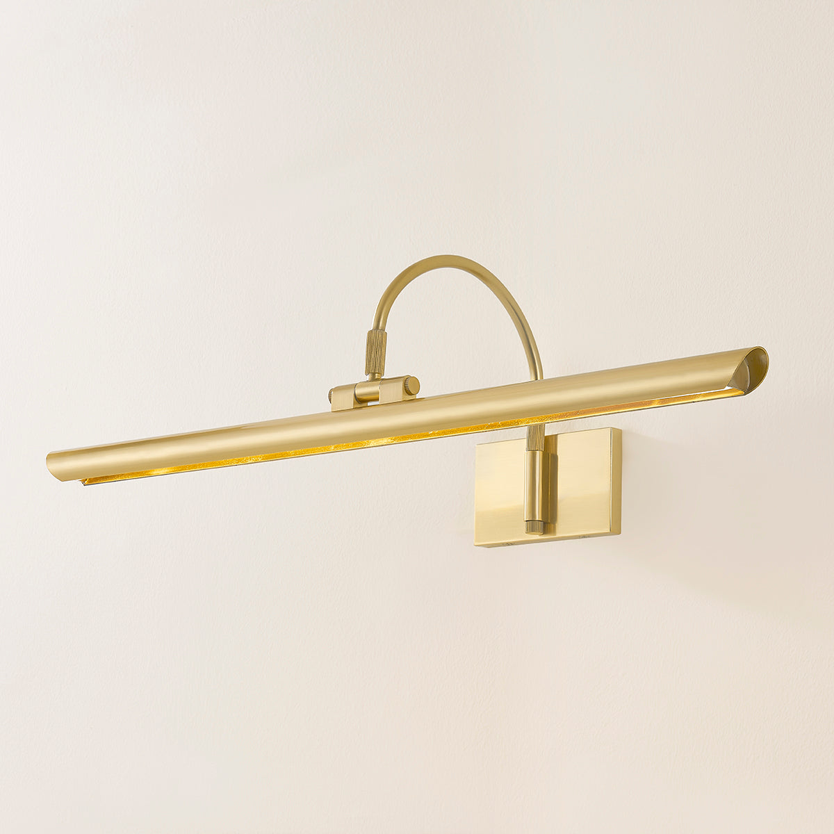 Mitzi by Hudson Valley Lighting Elowen Large Picture Light in Aged Brass, detail view 4