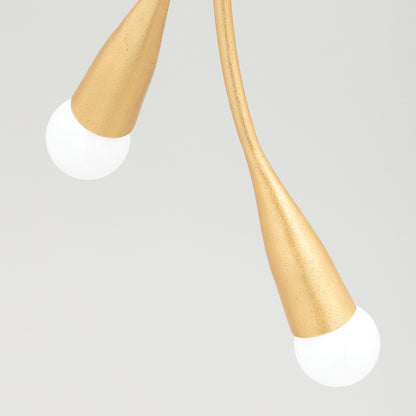 Mitzi by Hudson Valley Lighting Elsa Chandelier in Gold Leaf, detail view 3