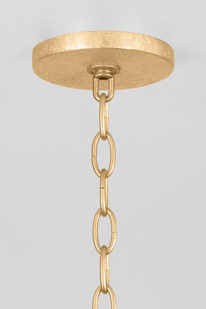 Mitzi by Hudson Valley Lighting Emily Chandelier in Gold Leaf, detail view 1