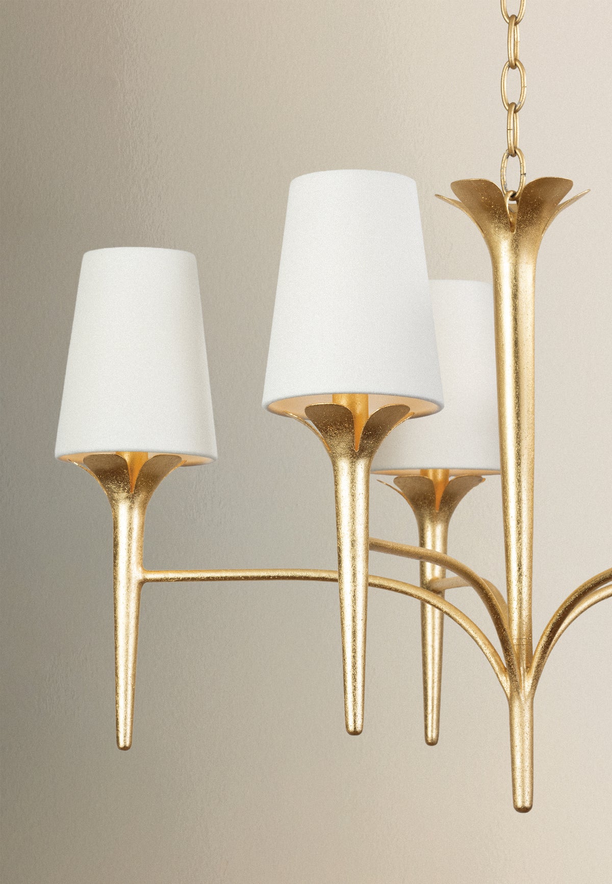 Mitzi by Hudson Valley Lighting Emily Chandelier in Gold Leaf, detail view 2