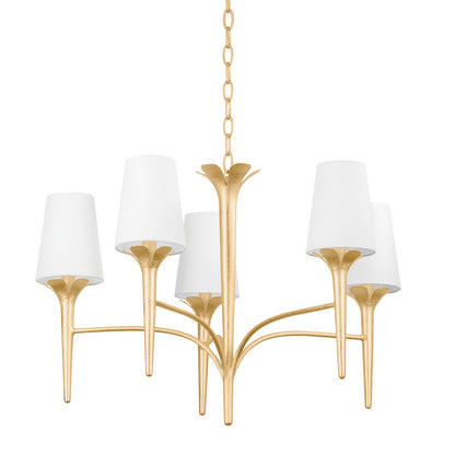 Mitzi by Hudson Valley Lighting Emily Chandelier in Gold Leaf