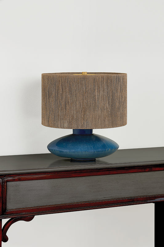 Mitzi by Hudson Valley Lighting Enya Table Lamp in Aged Brass / Ceramic Shadow Amphora, detail view 1