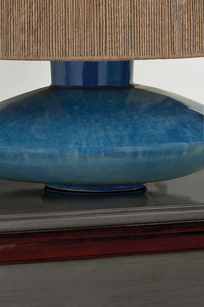 Mitzi by Hudson Valley Lighting Enya Table Lamp in Aged Brass / Ceramic Shadow Amphora, detail view 2