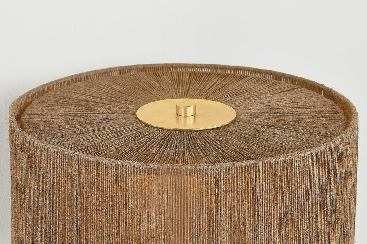 Mitzi by Hudson Valley Lighting Enya Table Lamp in Aged Brass / Ceramic Shadow Amphora, detail view 6