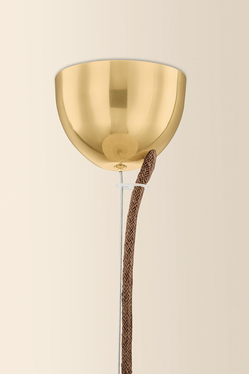 Mitzi by Hudson Valley Lighting Erin Large Pendant in Aged Brass, detail view 1