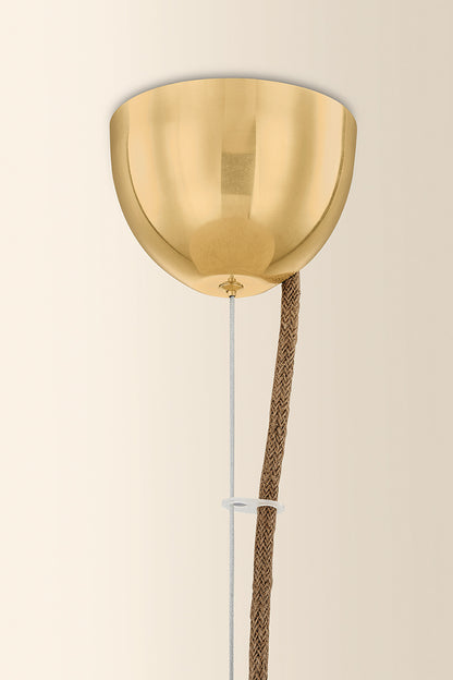 Mitzi by Hudson Valley Lighting Erin Small Pendant in Aged Brass, detail view 1
