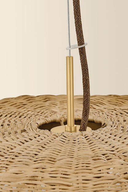 Mitzi by Hudson Valley Lighting Erin Large Pendant in Aged Brass, detail view 4