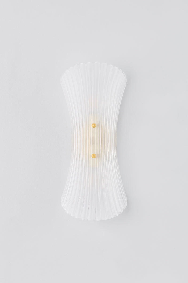 Mitzi by Hudson Valley Lighting Esmae Wall Sconce in Aged Brass, detail view 1