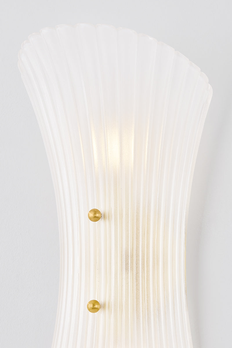 Mitzi by Hudson Valley Lighting Esmae Wall Sconce in Aged Brass, detail view 4