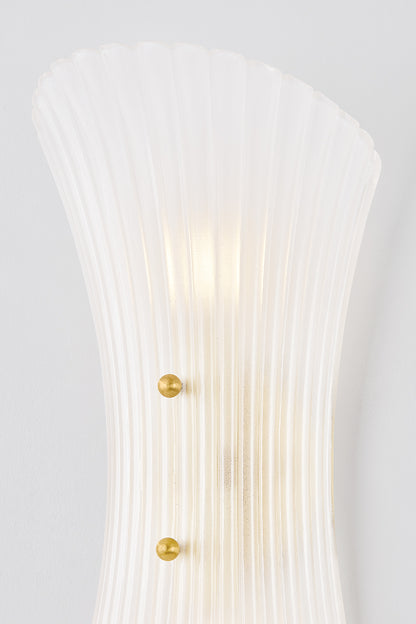 Mitzi by Hudson Valley Lighting Esmae Wall Sconce in Aged Brass, detail view 4
